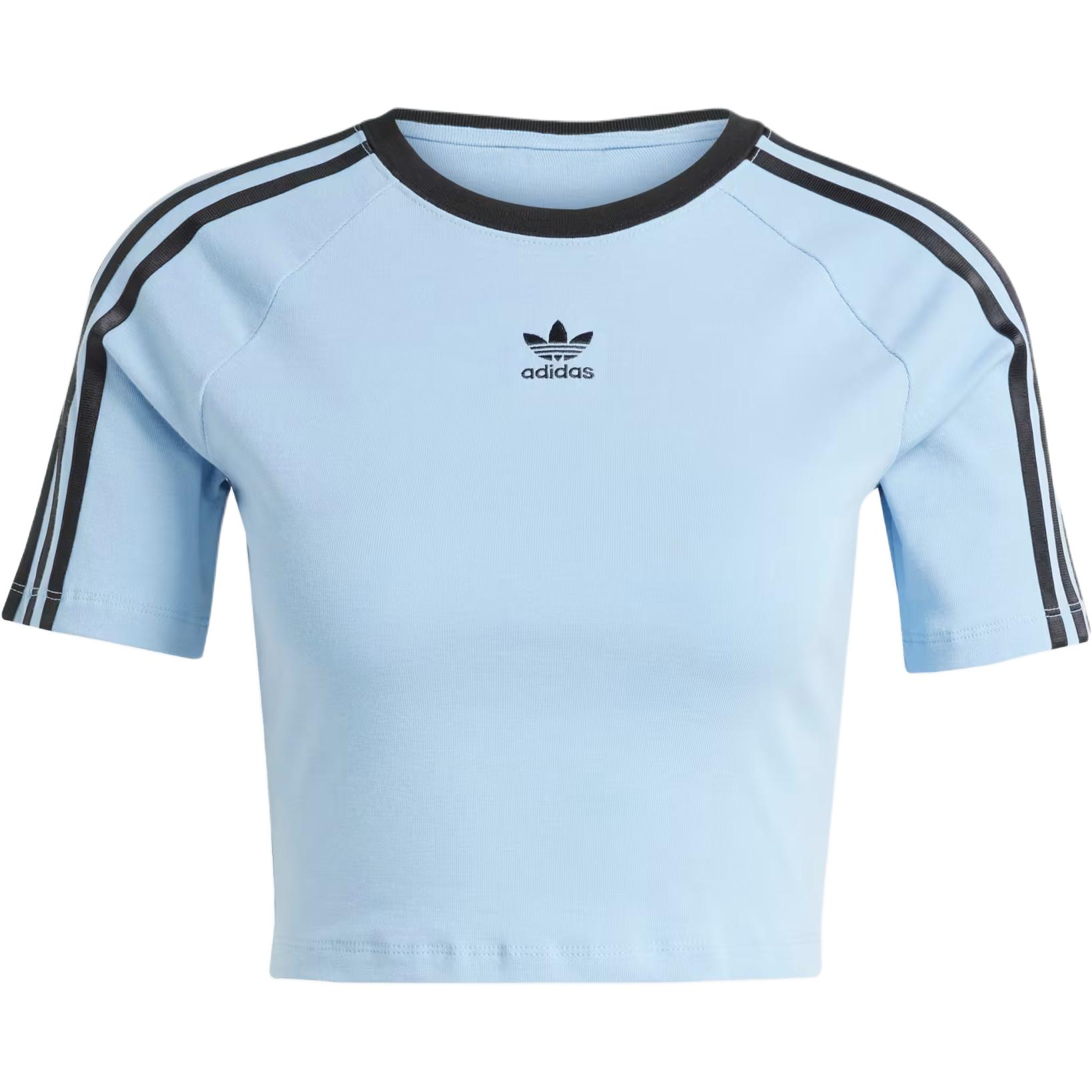 Adidas Originals Raglan Sleeve T Shirt Women s Gray Blue JY4857 A/XS
