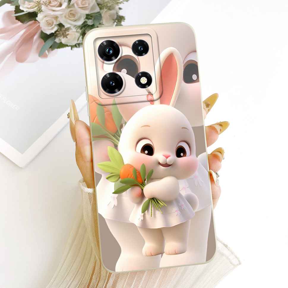 For Infinix Note 30 Pro Cases Cat Rabbit Painted Cover Soft Silicone Case For Infinix Note 30 Note30 Pro X678B Cover Funda Coque