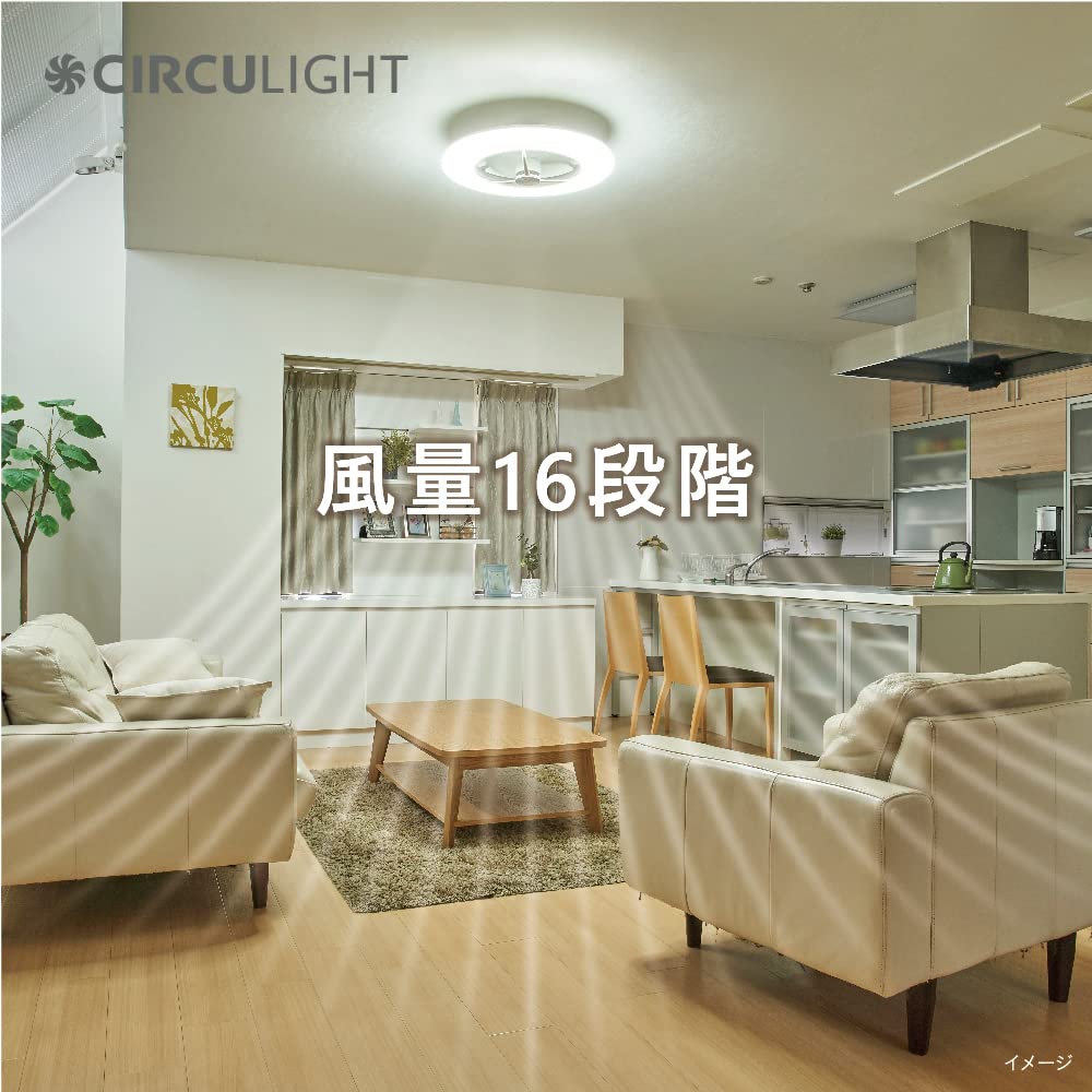 Doshisha Circulite Ceiling Series Ceiling Fan 12 Tatami LED Dimmable Color Type [Breezy Lighting]