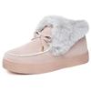 Cotton shoes women's fluffy shoes fashion bow snow boots cold-proof and warm women's boots trend versatile women's cotton boots