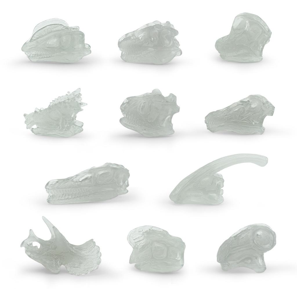 Archaeological Excavation Simulation Luminous Skull Model Dinosaur Animal Triceratops Saber-Toothed Tiger Fossil Skeleton Ornament