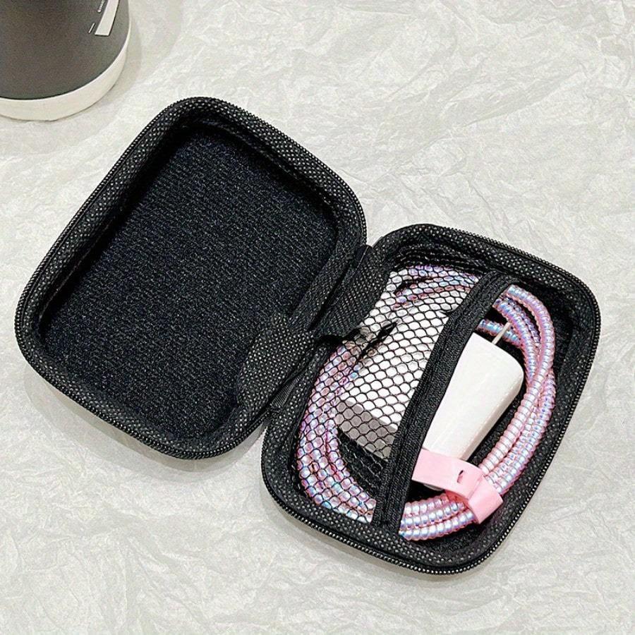 3D Liebe Herz Kopfhörer Datenkabel Aufbewahrungstaschen Ladegerät Power Bank Rechteckige Box Reißverschlusstasche Tasche Beutel