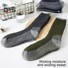 1 pereche de șosete de iarnă unisex șosete de lână cu tub mijlociu pentru drumeții sport Lavabil la mașină, care absoarbe umiditatea, menține cald Ciorapi zilnici anti-alunecare