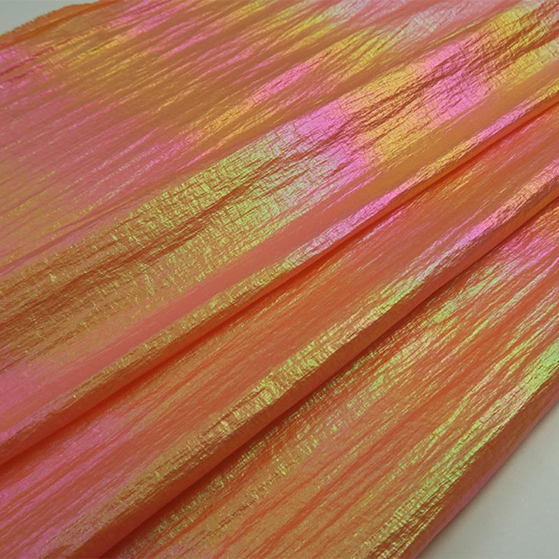 100*150cm Naylon Sedefli Kumaş Su Geçirmez Tüy Geçirmez Lazer Senfoni Renkli Gradyan Kumaş Dikiş İçin Şişme Mont Giysiler