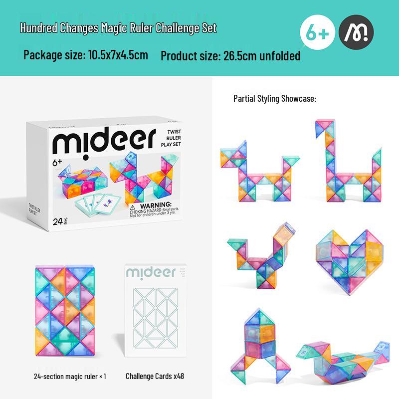 Mideer 3D Волшебная Геометрическая Линейка - Универсальная Образовательная Игрушка для Детей