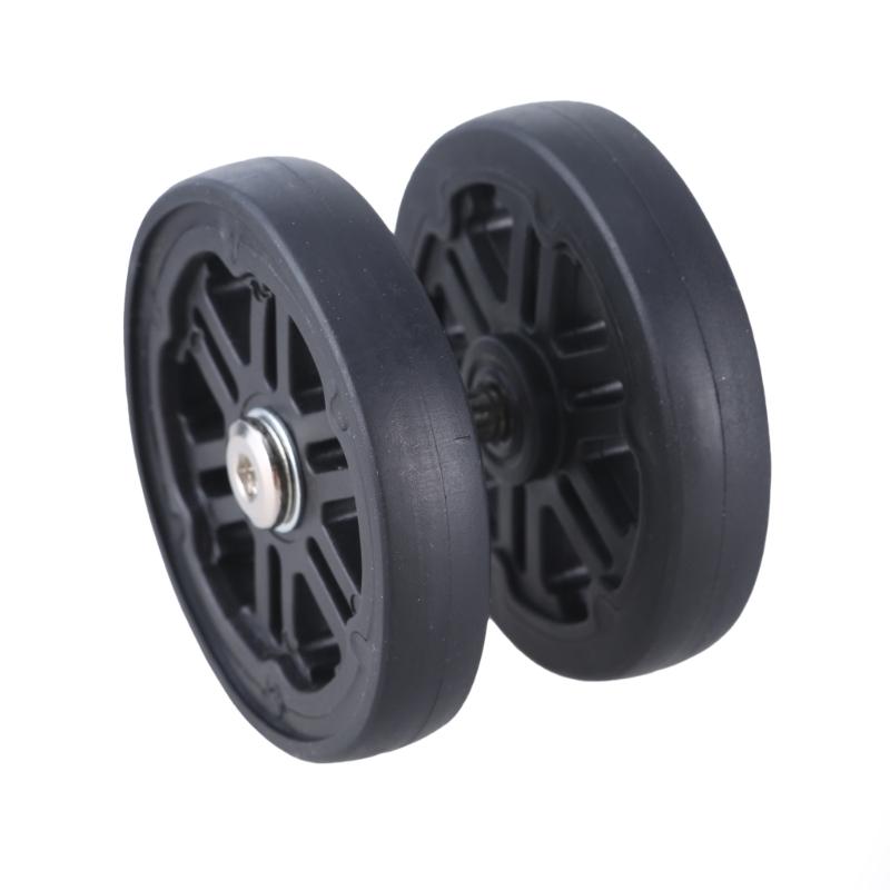 8 st Bagage Ersättningshjul 60mm Dubbla Bagagehjul Gummi Resväskehjul Reparationskit Enkel Installation