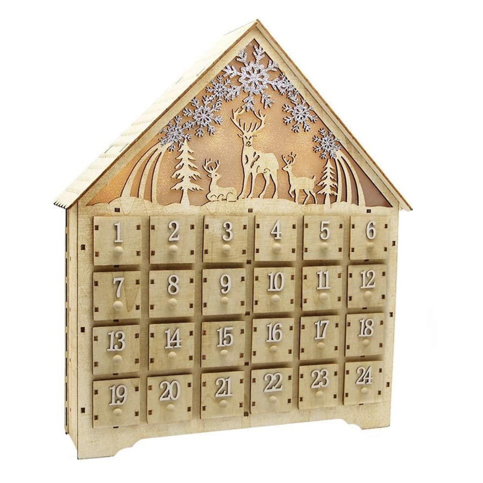 

Белый 24-дневный календарь обратного отсчета, рождественский цифровой календарь, украшения, рождественские украшения, украшения для дома, поделки One Size