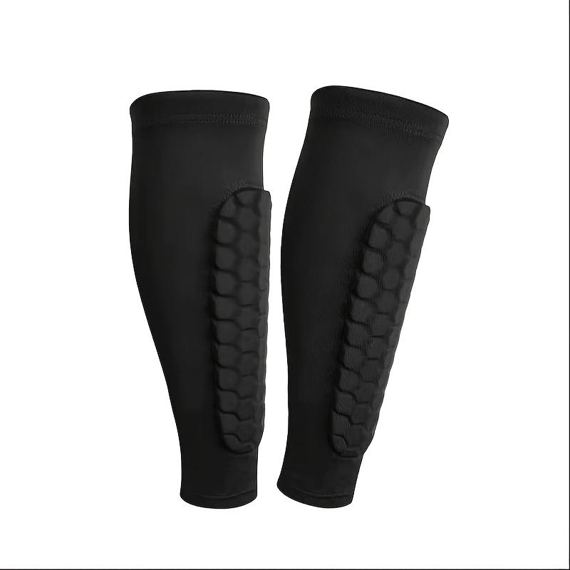 

2Pcs Soccer Calf Sleeves with Honeycomb Padding, Non-Slip Leg Wraps Lightweight Suitable for Baseball, Football Basket Ball Mountain Biking Sports 2pcs чёрный