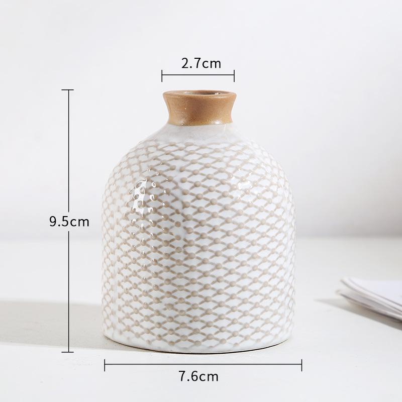 Creative Mini Flower Arrangement Ceramic Vase Aromatherapy Bottle Crafts Ornaments Ceramic Vase Countertop Aesthetic Decoration