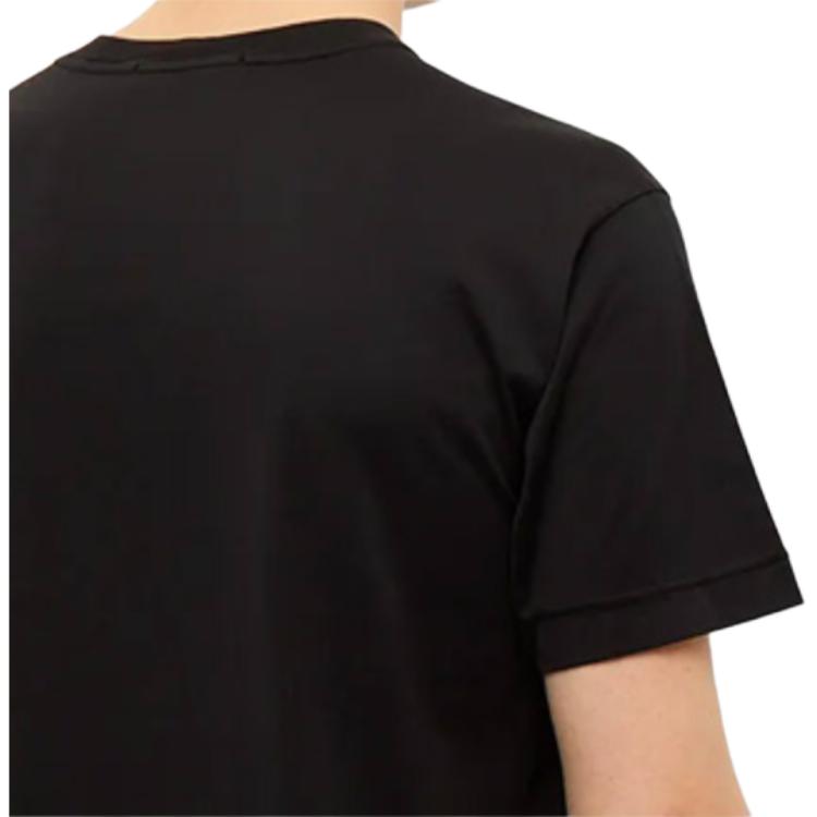 STONE ISLAND Camiseta Negra Unisex con Logo Parche 741524113-V0029