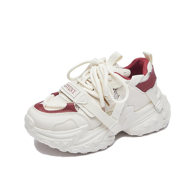 Nové dámské tenisky pro léto Studentské sportovní a volnočasové Síťovina Prodyšné a Zvyšující výšku