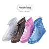 Mid-Calf Waterproof Zippered Rain Shoe Covers, Anti-Slip PVC Overshoes, Wear-Resistant and Thickened for Travel