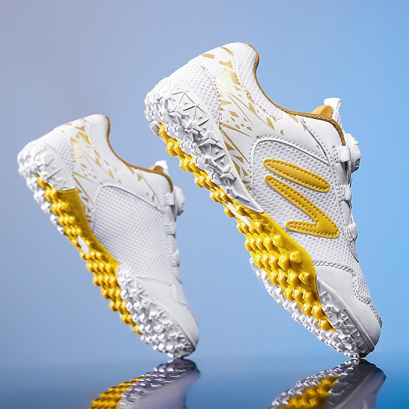 Rotating Buckle Football Shoes Summer Children Teenagers Men and Women Broken Nails Primary and Secondary School Students Competition Sports Shoes