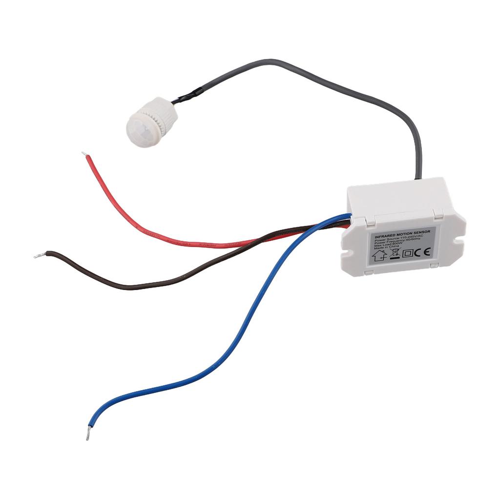 Home PIR Sensor Detector Light Switch 220-240V AC 50 60Hz Rest Dips Adjustable IP20 Mini Recessed Motion Occupancy
