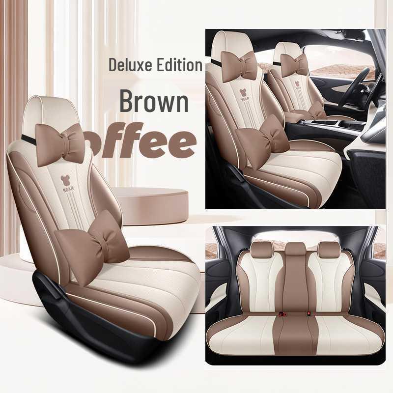 2025 Model Smart Driving Dolphin Perforated Leather Seat Cover - 420km Breathable Full Coverage Cushion