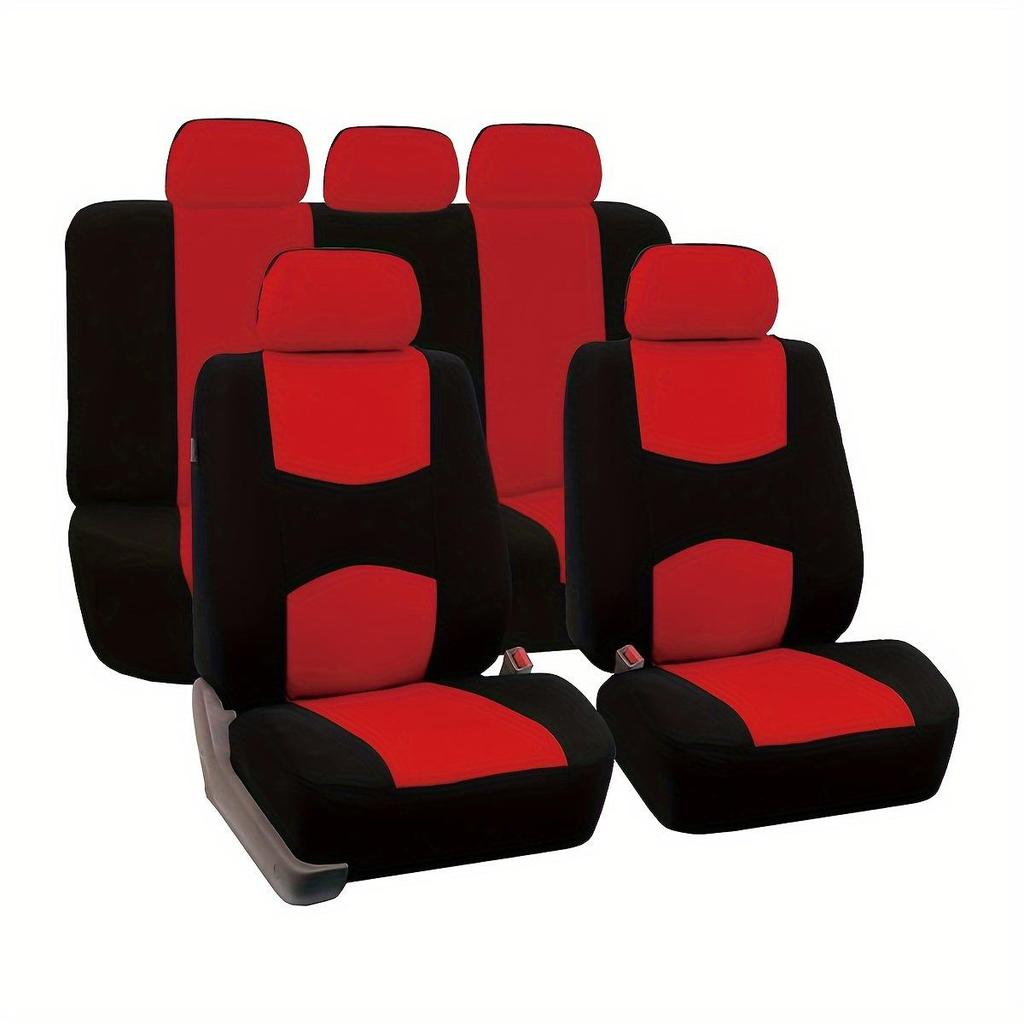 Universal 9-Piece Car Seat Cover Set for All Seasons - Fits Mexico, Europe, and America
