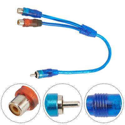 Kabel audio RCA 10,63 cala 27 cm Miedź + Aluminium Niebieski