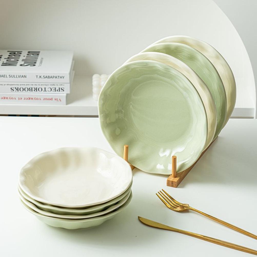 Cream Style High-end Household Ceramic Plates Desserts Pasta Snack Fruit Plates Kitchen Tableware Plate Western Plate Gifts
