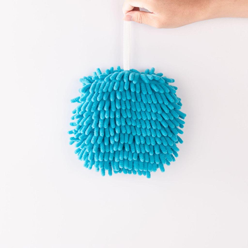 Chenille Hanging Hand Drying Ball - Cute, Soft, and Absorbent Towel for Kitchen and Bathroom