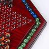 Tragbares Chinesisches Dame Brettspiel mit Murmeln Holzbrettspiel Sechseck Chinesische Dame Familie