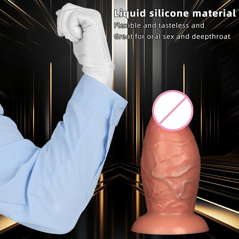 23 * 10CM Large And Oversized Anal Plug Penis Liquid Silicone Dual Hardness Simulation Oversized Dildo Adult Sex Toy