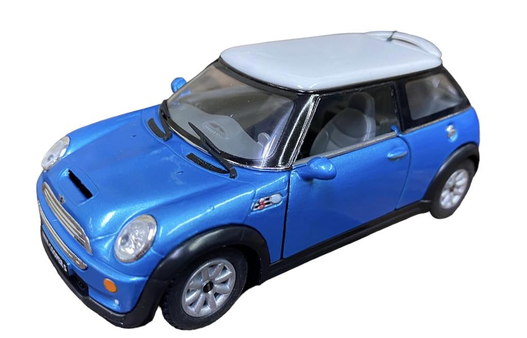 Kinsmart Mini Cooper S Metallic Blau Diecast Modellauto KT5059 1/28