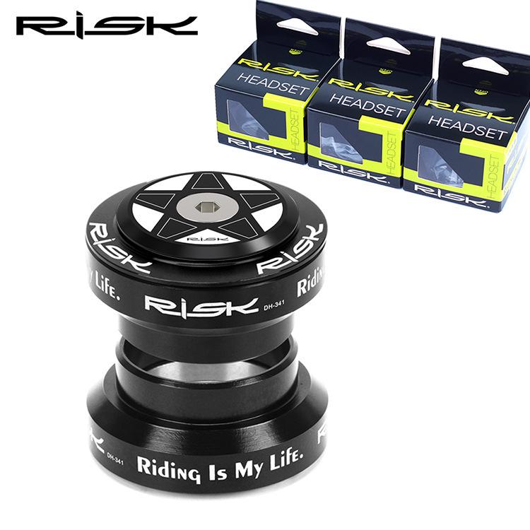 RISK 34mm Straight Tube Headset with Cane Creek Bearings for 28.6mm Fork Road/Fixed Gear Bikes