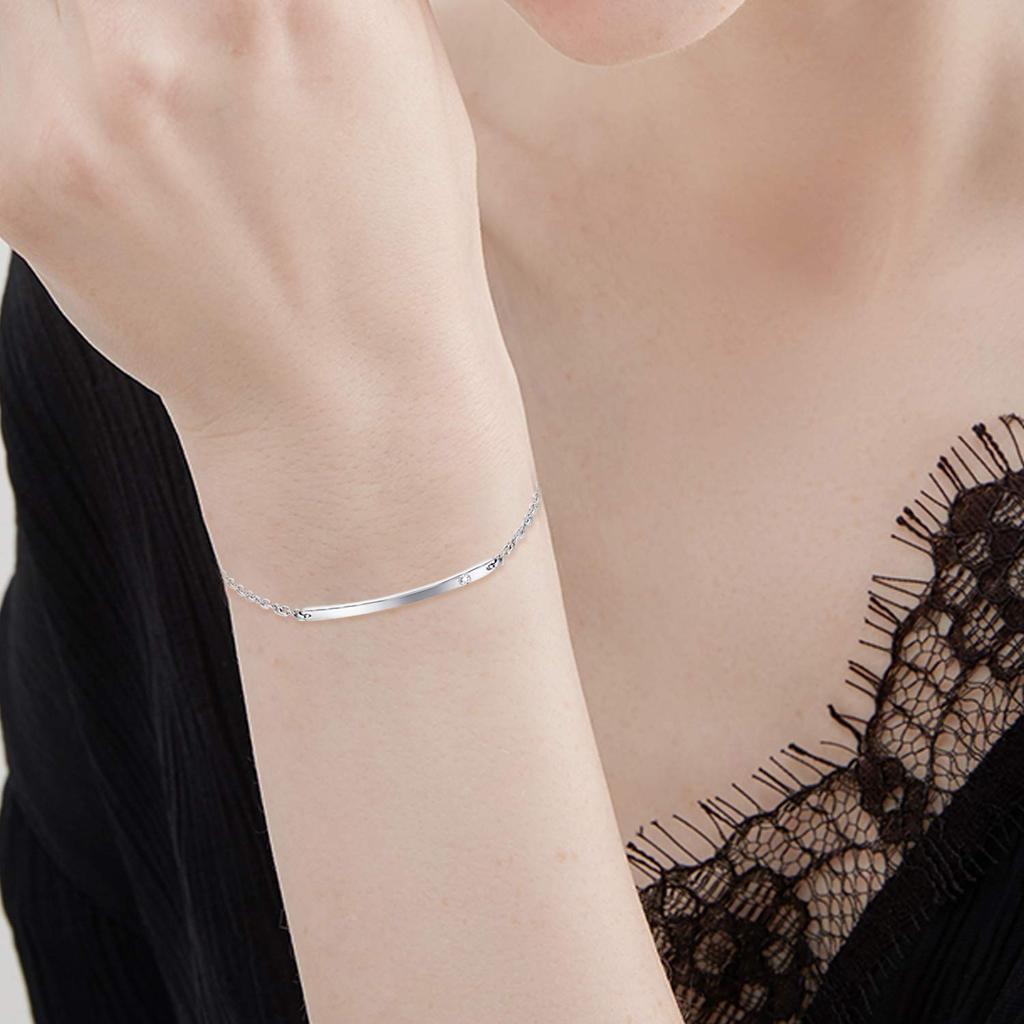 10K Gold CZ Diamond Proof of Perfect for and Gifts for and Bride [AOBOCO] Bangle, Love, Anniversaries, Birthdays, Women, Daughter, Wife, Girlfriend,