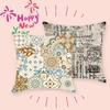 Nordic Geometric Ultra-Soft Cushion Cover, Retro Indian Light Luxury Sofa & Bedroom Lumbar Pillow