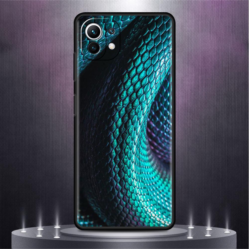Husă Pentru Xiaomi Mi Poco X3 X4 NFC M3 Mi 11 11T 10 T 9T 12 9 10T Lite Silicon Spate Husă Telefon Imprimeu Piele de Șarpe