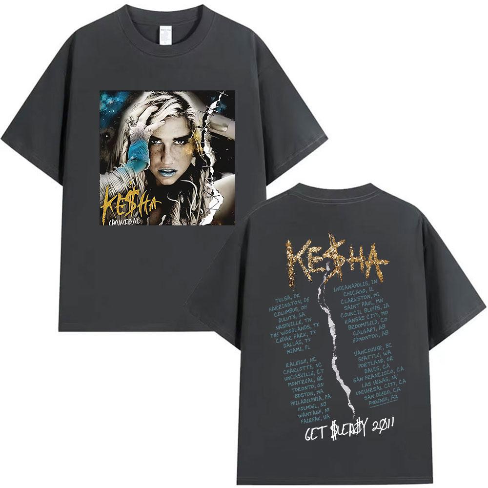 Chanteur Kesha Album 2025 Graphic Tshirt Mens Womens Hiphop Retro Manchu Prostitute Tshirt Harajuku Surdimension Tshirt