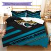 Name Custom Jacksonville Jaguars Logo Pattern Bedding Set Quilt Cover Pillowcase Home Decor Gift (1 * duvet cover + 2 * pillowcase, without core)