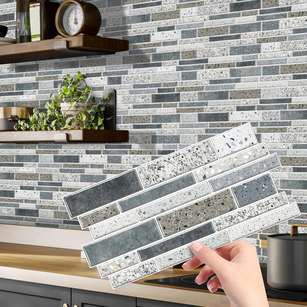 12/24/48pcs Peel And Stick Tile Sticker Self Adhesive Stick On Tile Backsplash For Kitchen Bathroom, Bedroom Decoration
