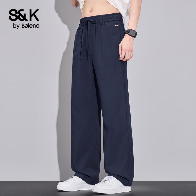 Baleno Men's Tencel Linen Blend Casual Straight-Leg Pants