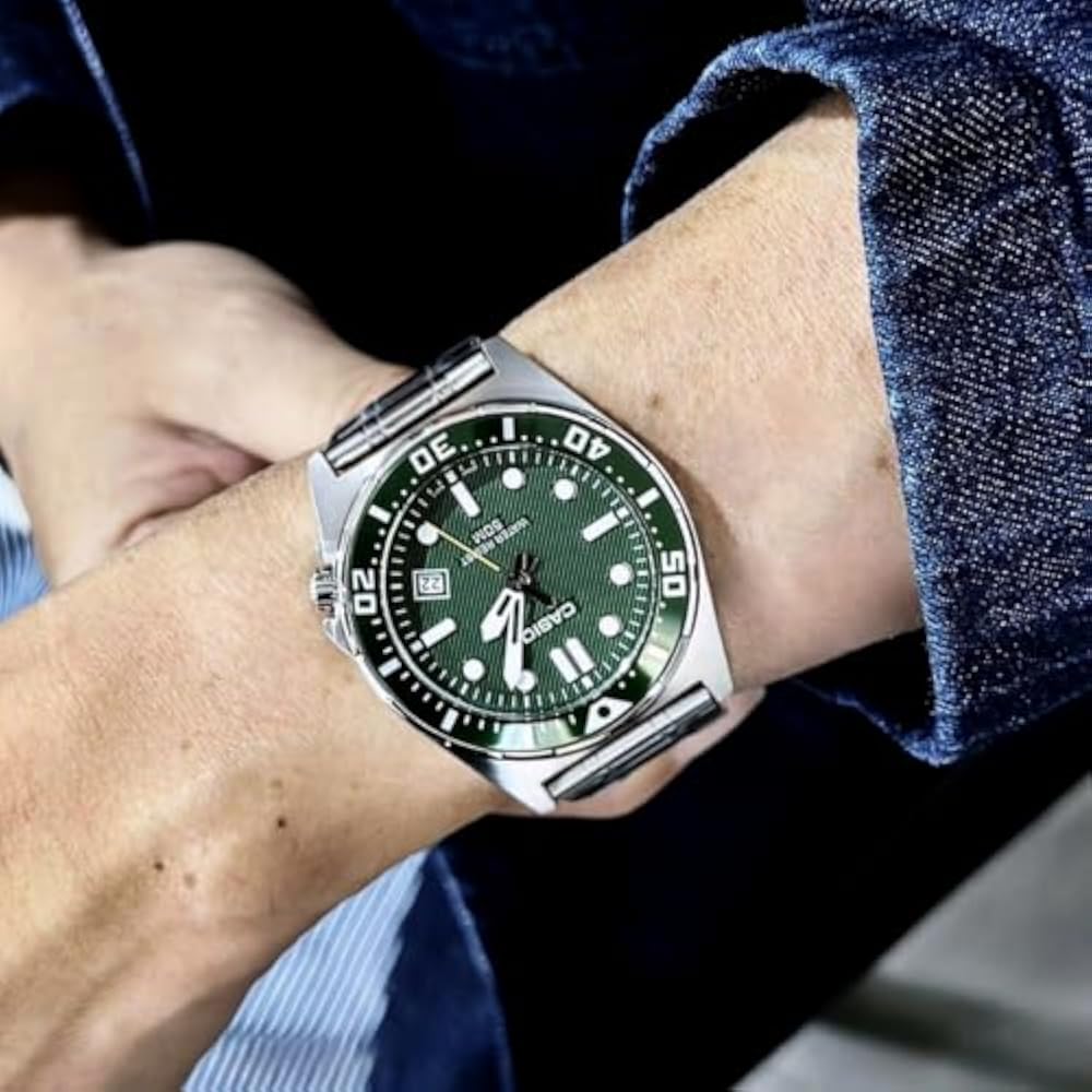 Casio Watch: Silver MTD-135D-3AVDF