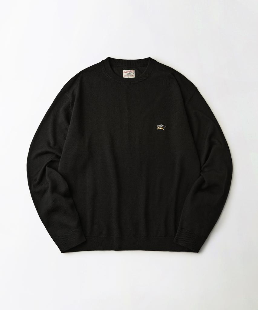 OUTSTANDING Mighty Tiger Wool Crew Neck Knit_Black