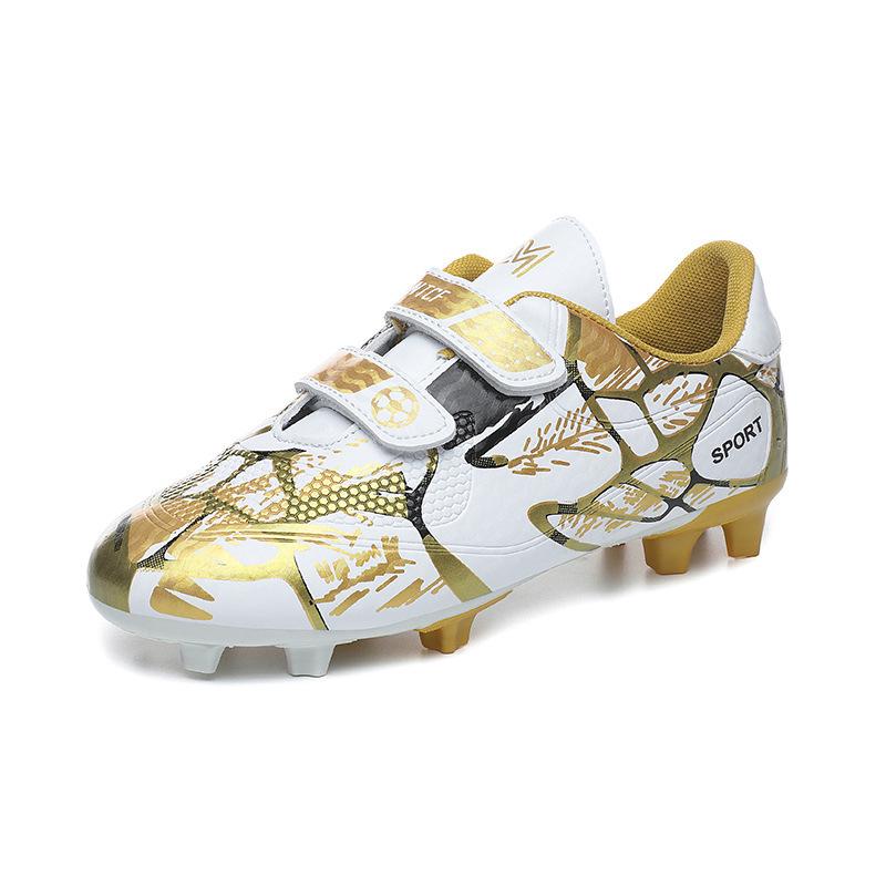 Kids' and Teens' Velcro Football Shoes: Low-Top, Multi-Surface Sole for Training