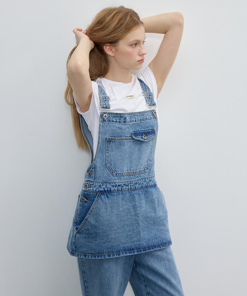 City Breeze Denim Layered Overalls_Blue