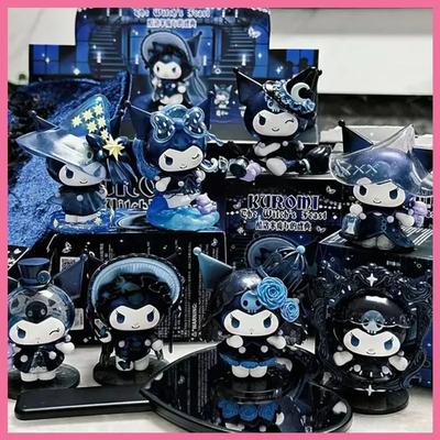 1 Sanrio Kuromi Hexe Kollektionspuppe - Handgefertigte Mini-Statuen Geeignet für Halloween und Weihnachten - Schreibtisch- und Auto-Hängedeko