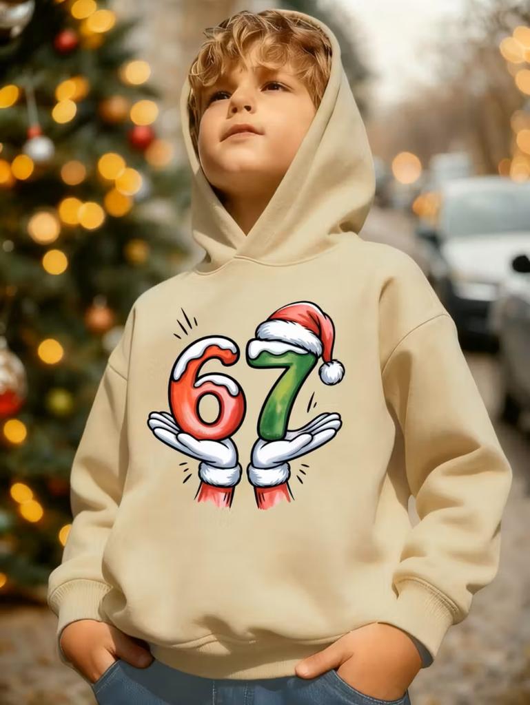 Lustiges Sechs Sieben 6 7 Meme Hoodie für Kinder Chaotischer Humor Y2k Spiel Spruch T-Shirt Weihnachtsgeschenk Jungen Oberteile Mode Kinderkleidung