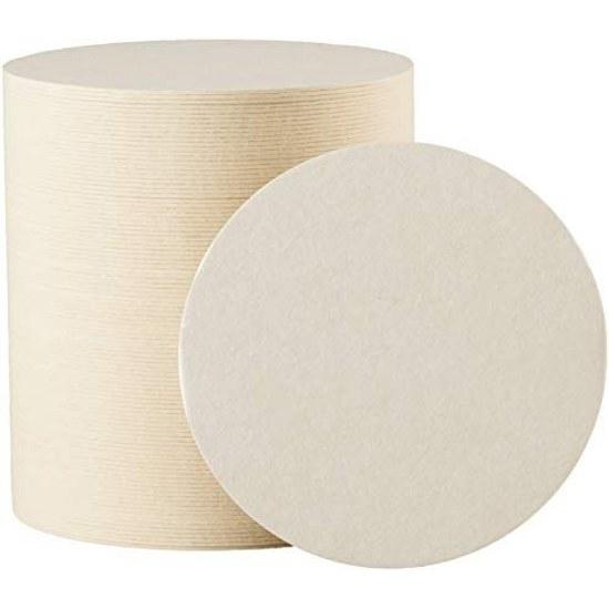 Paper Coasters Cream Plain Round 100 Pieces