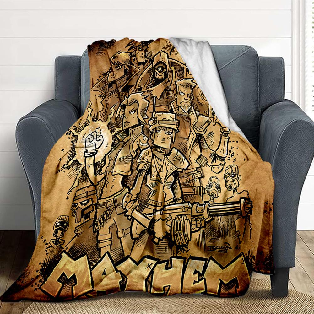 Mayhem Art Flannel Blanket Throw Blanket Soft Warm Sofa Bed Camping Car home Decor Unique Christmas Gift C930289