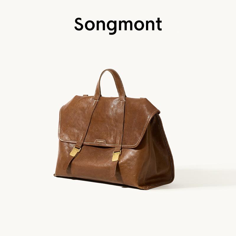 

Серия «Поход в горы» дорожный портфель унисекс в стиле ретро из кожи растительного дубления через плечо рюкзак