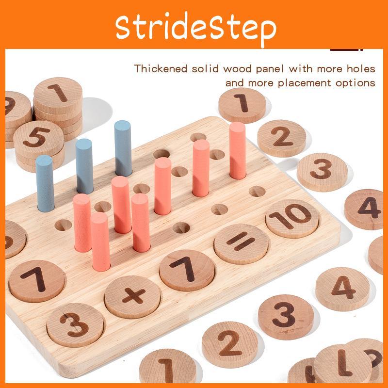Learning Wooden Mathematics Number Matching Arithmetic Board Children Toy Puzzle