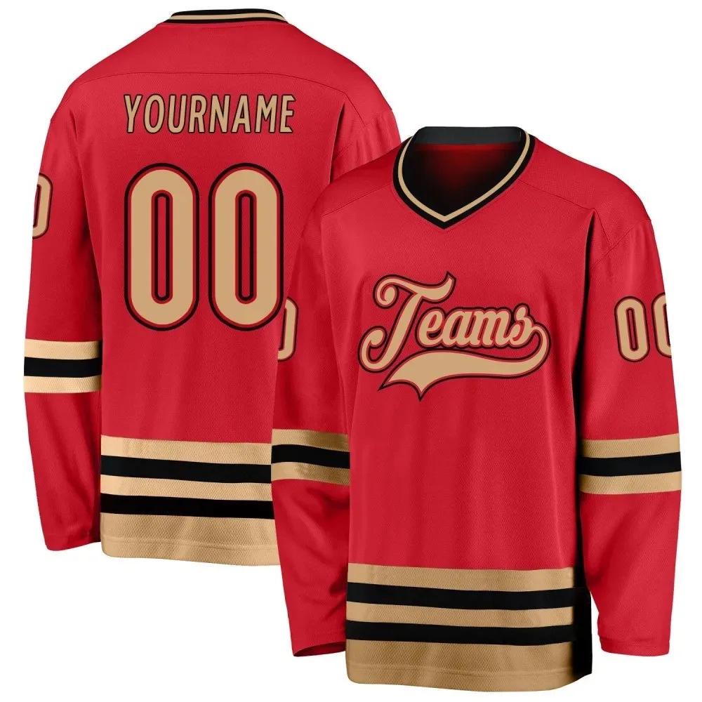 Customized 3D Print Ice Hockey Jersey - Personalized Name & Number for Team, Competition, or Training for Men, Women, and Youth