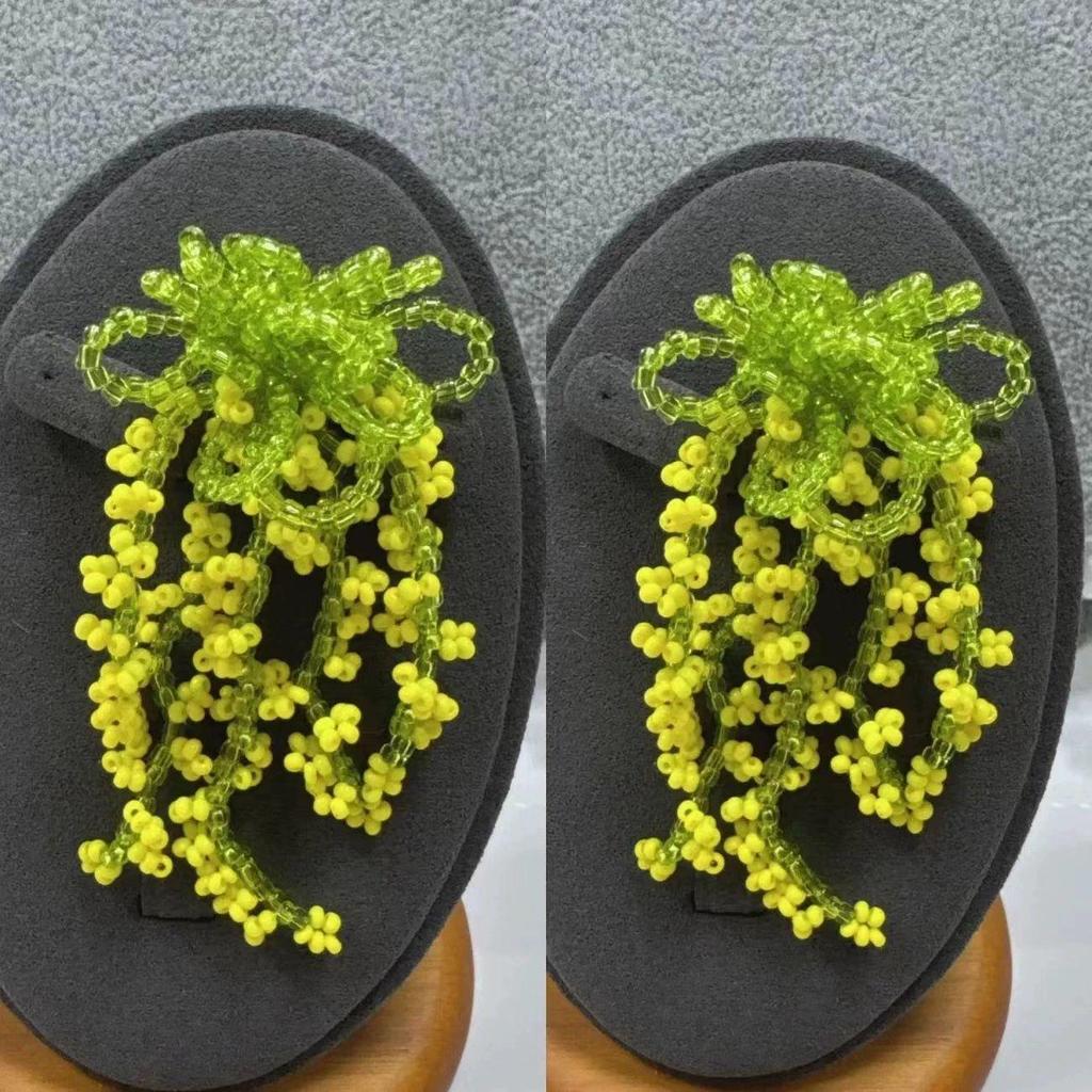 Handmade 2025 Refreshing Blue Beaded Stud Earrings - Unique High-End Vacation Style Design