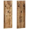 Day and Night - Day and Night Wall Coat Racks 2 Pcs Solid Mango Wood 36x110x3 Cm