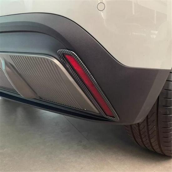 For MG4 MG 4 EV 2022 2023 24 Carbon Fiber Rear Fog Light Bumper Light Cover Trim