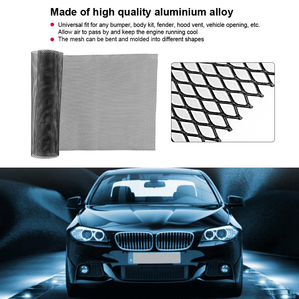 3x6mm Aluminum Alloy Car Grille Mesh Sheet Grid Body Bumper Rhombic Grill Universal