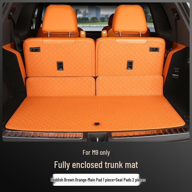 Full Coverage Nappa Leather Trunk and Backrest Mat for 2024/25 AITO M9 Five/Six-Seater